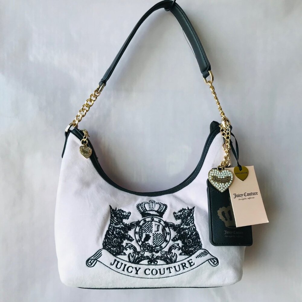 Juicy Couture Classic Scottie Dogs Hobo Bag  Chiffon Pink NWT
